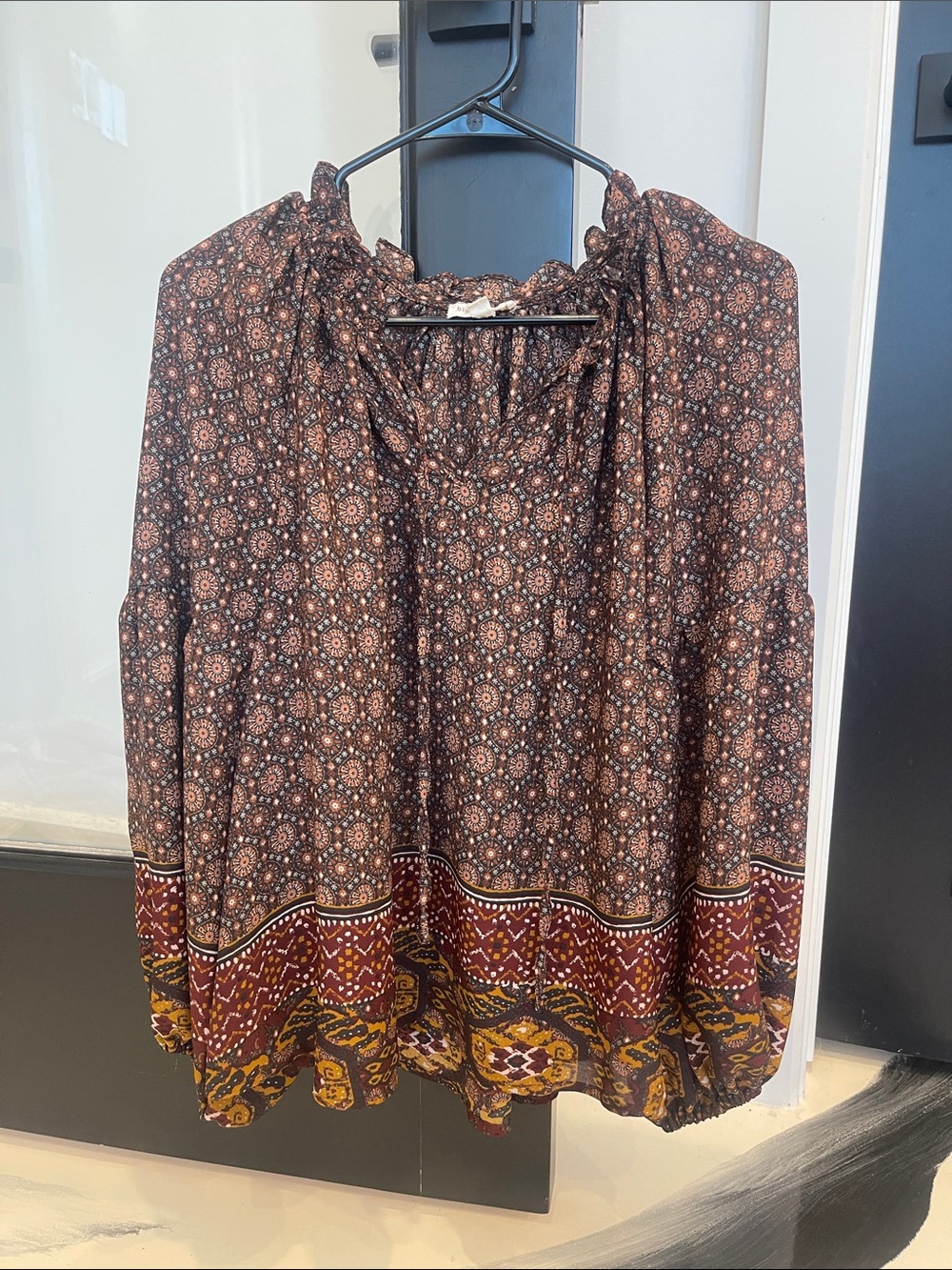 Blu Pepper Brown & Mustard Boho Print Tunic